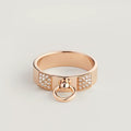 Hermes Collier De Chien Lock Diamonds 18K Gold Ring