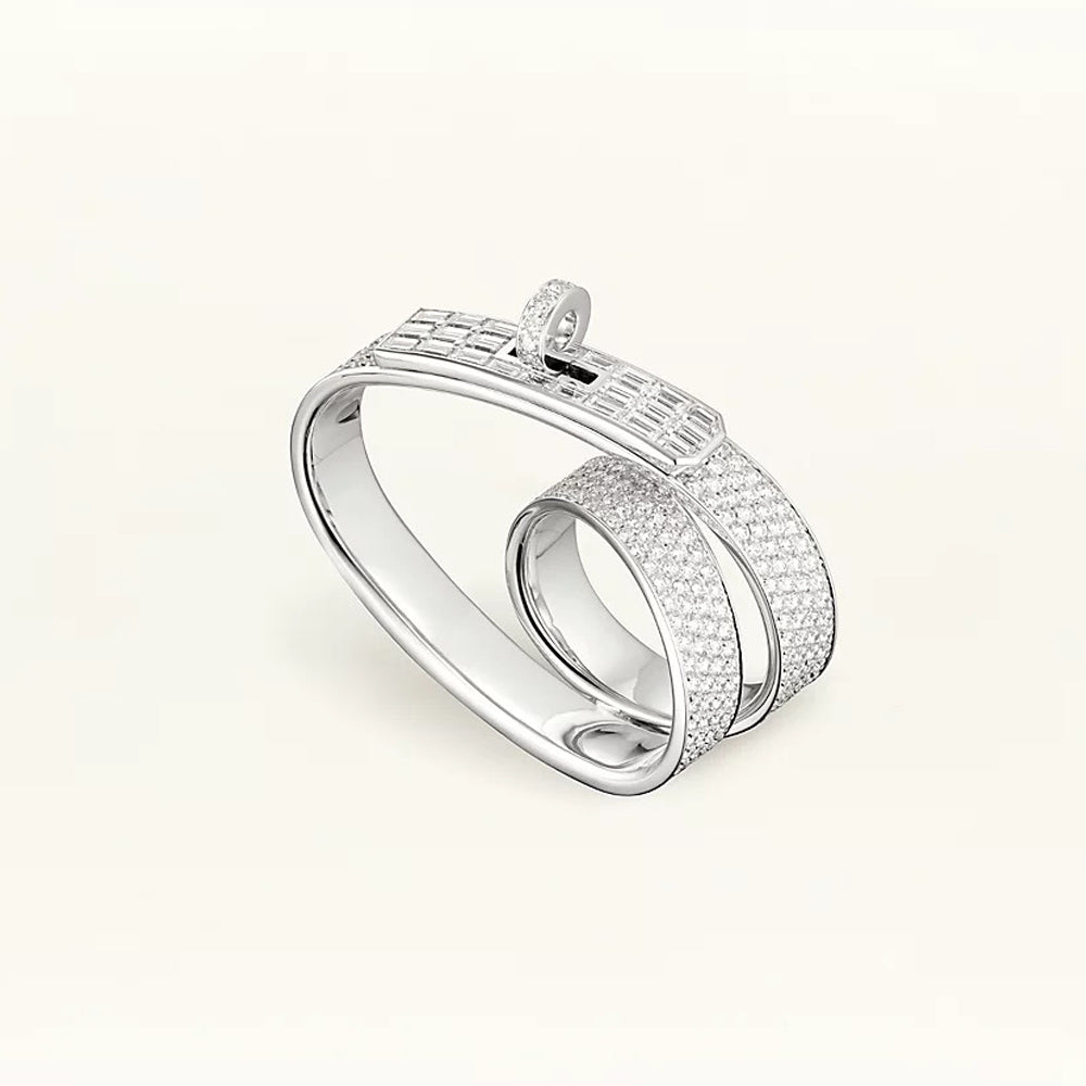 Hermes Kelly Gavroche Double 18K Gold Ring
