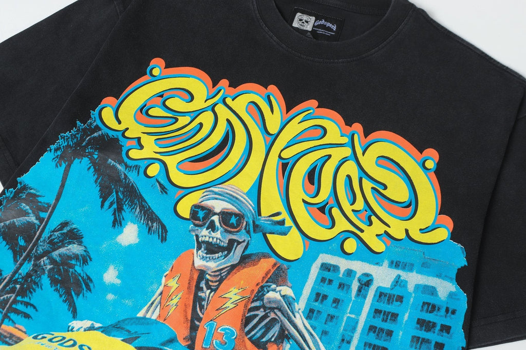 Godspeed Washed Rock Graphic T-Shirt — detail