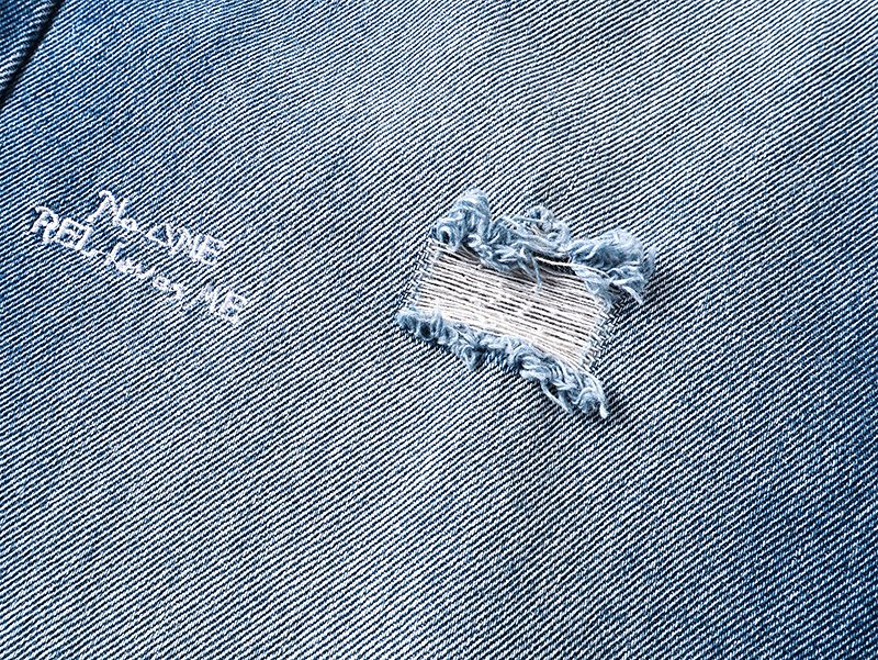 Ksubi Distressed Cross Embroidery Straight-Leg Jeans — detail