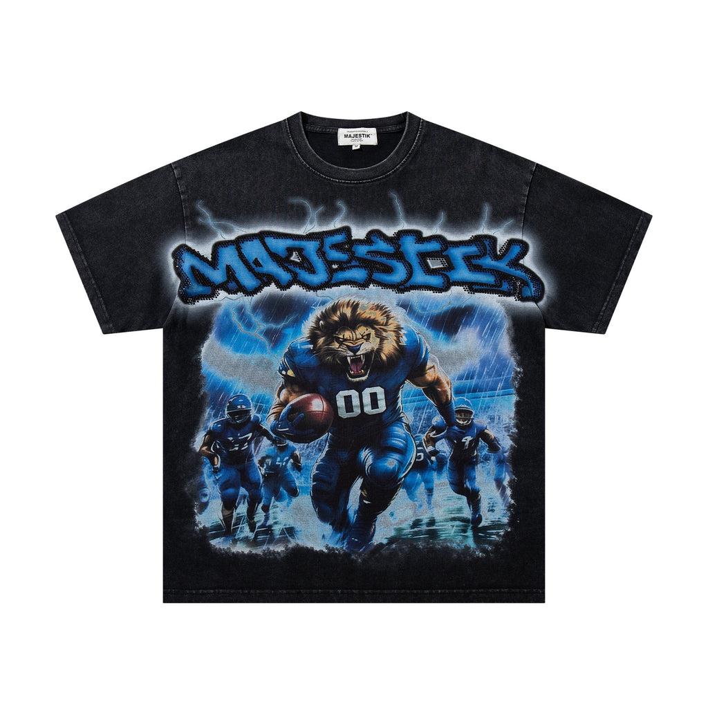 MAJESTIK Football Lion Graphic T-Shirt — hero