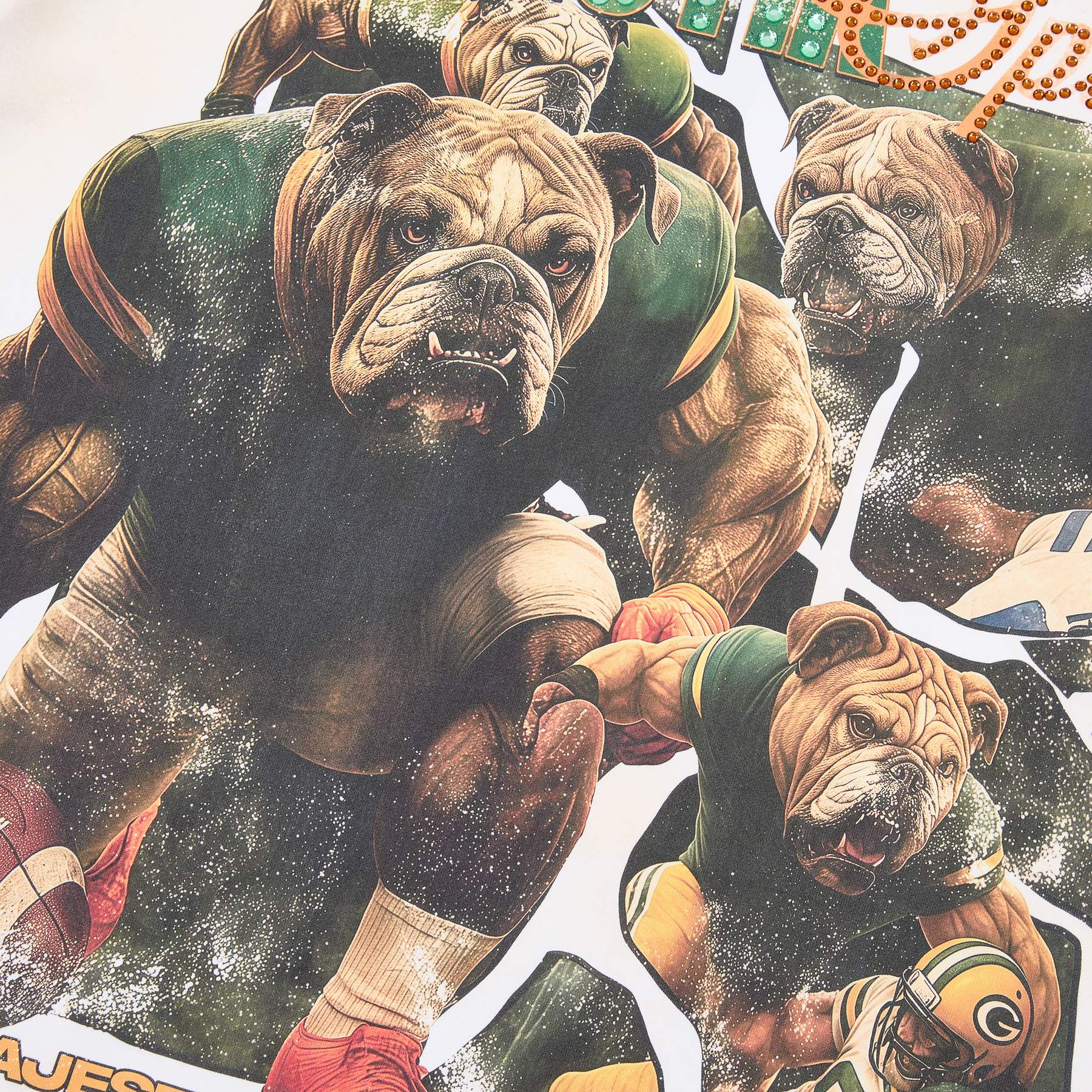 MAJESTIK Bulldog Graphic Short-Sleeve T-Shirt — detail