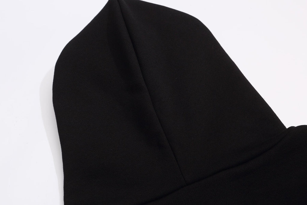 Fear of God Essentials Arched Graphic Hoodie in Black — detail