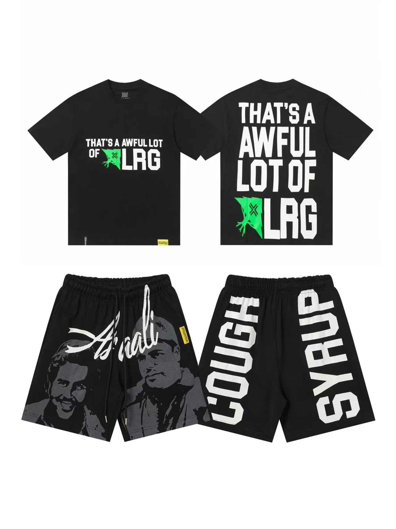 THAT'S A AWFUL LOT OF COUGH SYRUP LRG Graphic T-Shirt and Shorts Set — front