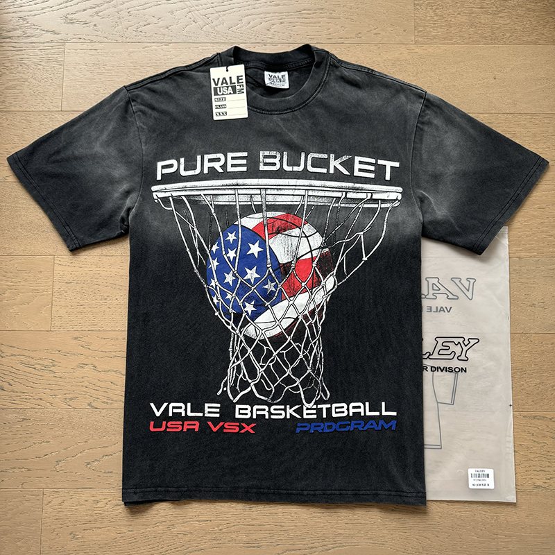 VALE USA Pure Bucket Basketball Graphic T-Shirt — context
