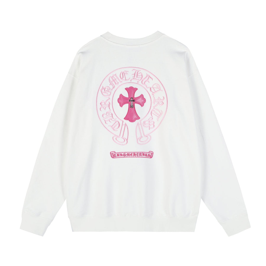 Chrome Hearts Contrast Leather Label Graphic Sweatshirt — back