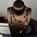 Chanel 24B Black Pearls 18K Gold Necklace