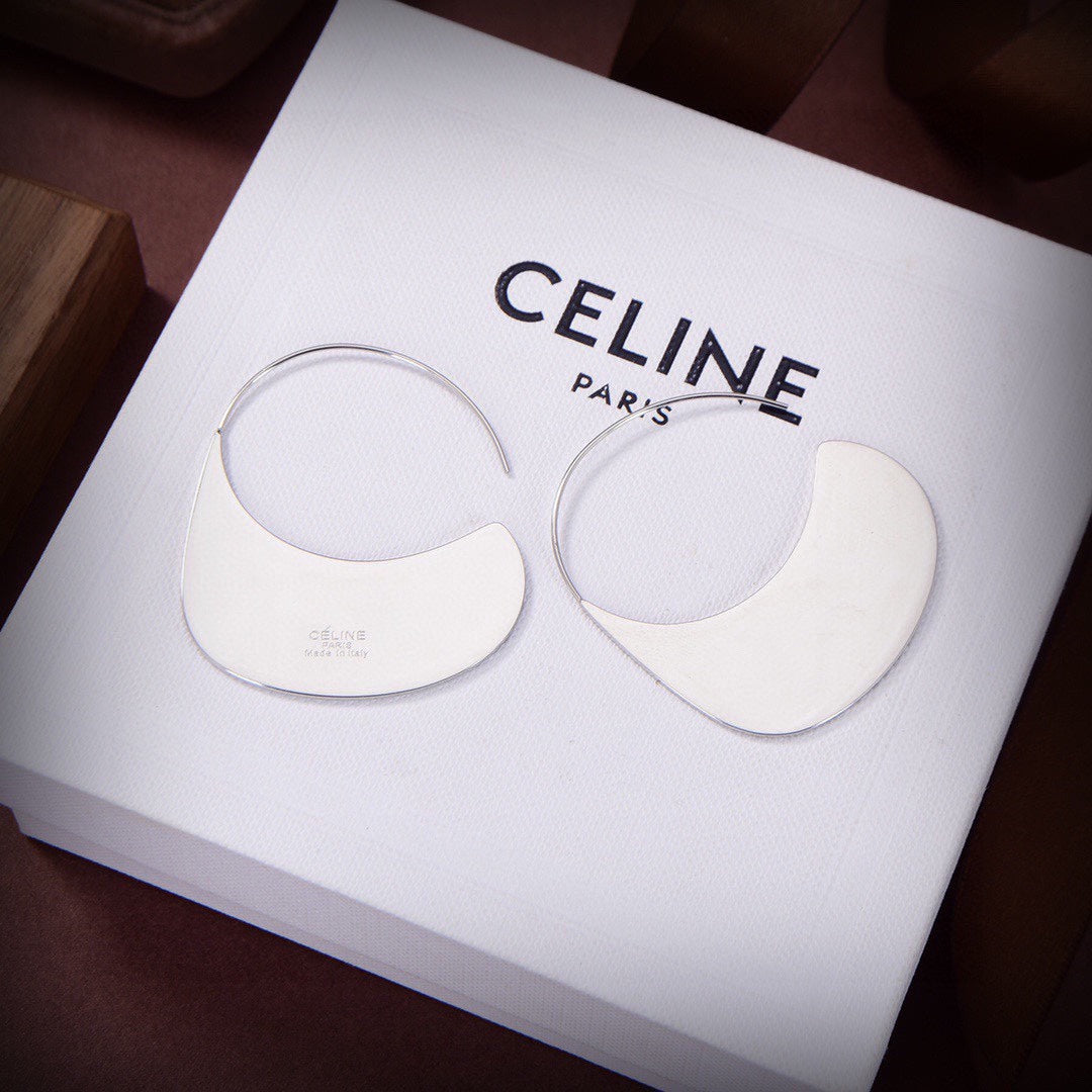 Celine Bag Pendant 18K Gold Earrings