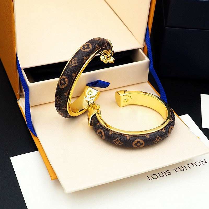 Louis Vuitton Signature 18K Gold Earrings