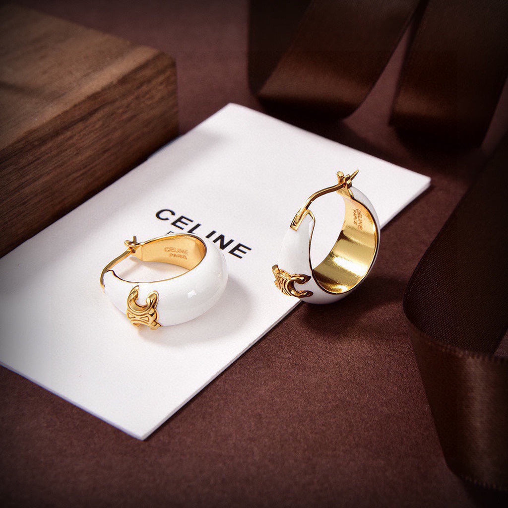 Celine Pearl 18K Gold Earrings