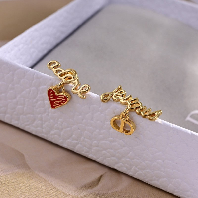 Dior Dioramour Je Vous Adore 18K Gold Earrings