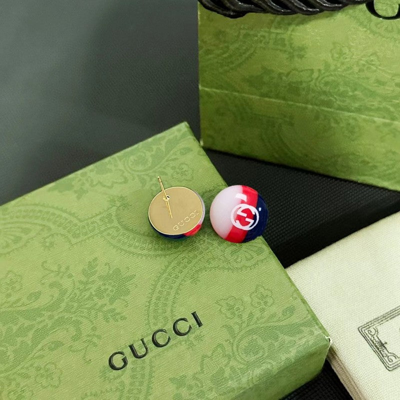 Gucci Double Color 18K Gold Earrings
