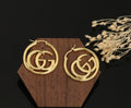 Gucci Double 18K Gold Earrings