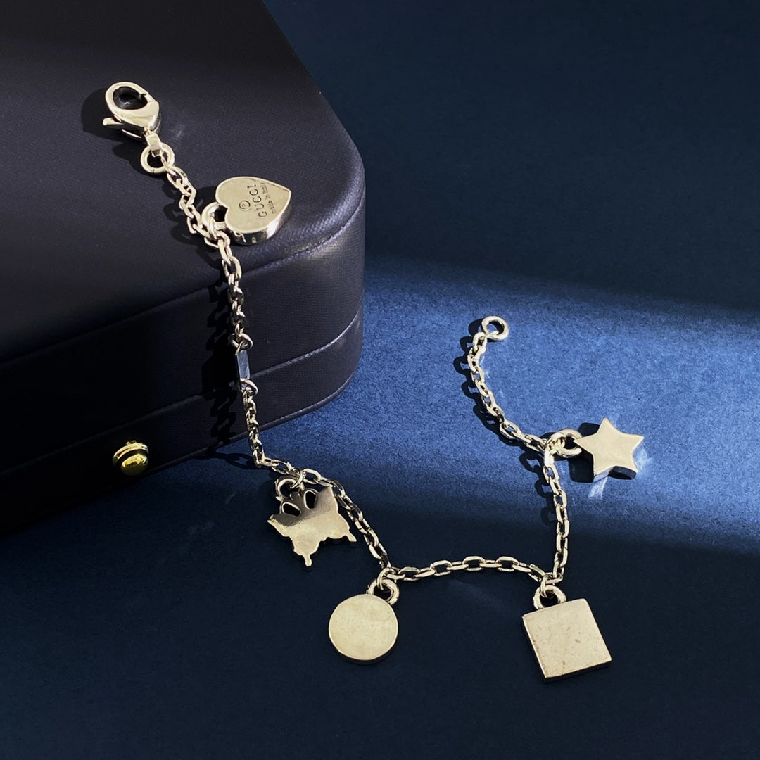 Gucci Double Letter 18K Gold Bracelet