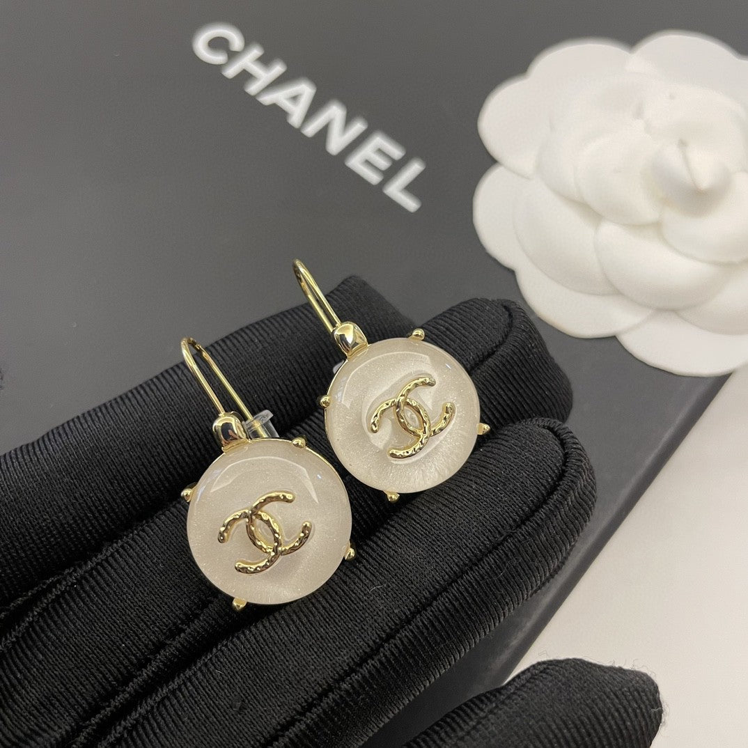Chanel Crystals 18K Gold Earrings