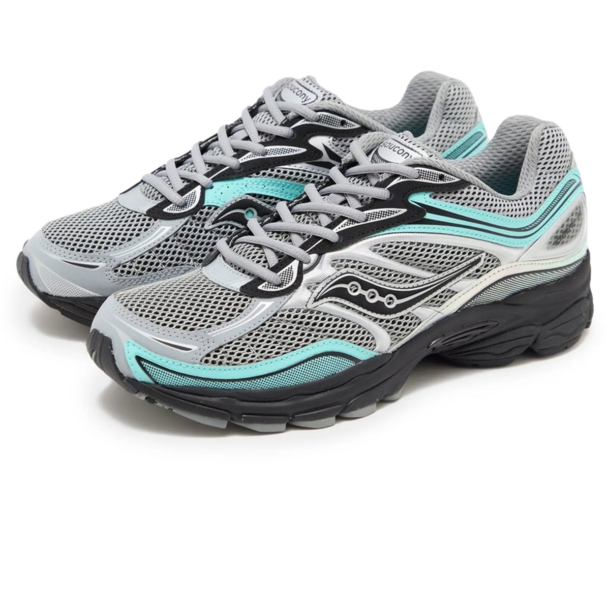 Saucony Progrid Omni 9 Silver Teal Grey Sneakers