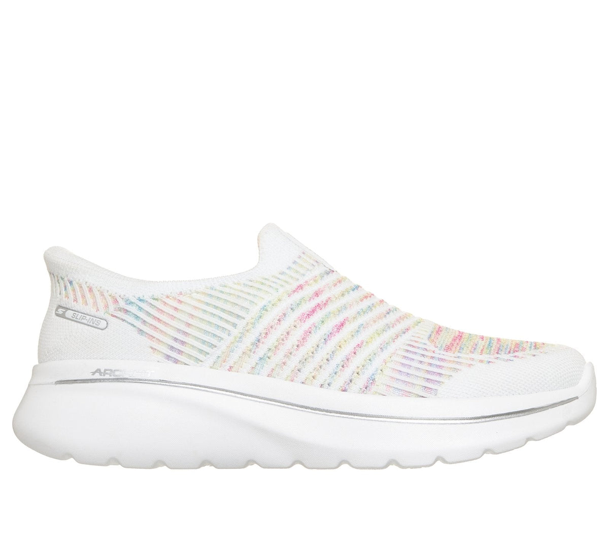 Skechers Slip-ins Relaxed Fit: GO WALK Arch Fit N-Joy - Valerie, WHITE / MULTI