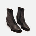 Zoe Lee Navy Leather Snap & Zip Western Style Boot