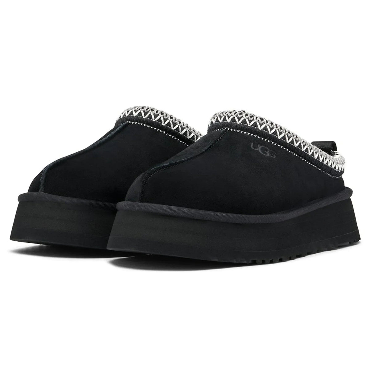 UGG Tazz Platform Black Slippers - Women's