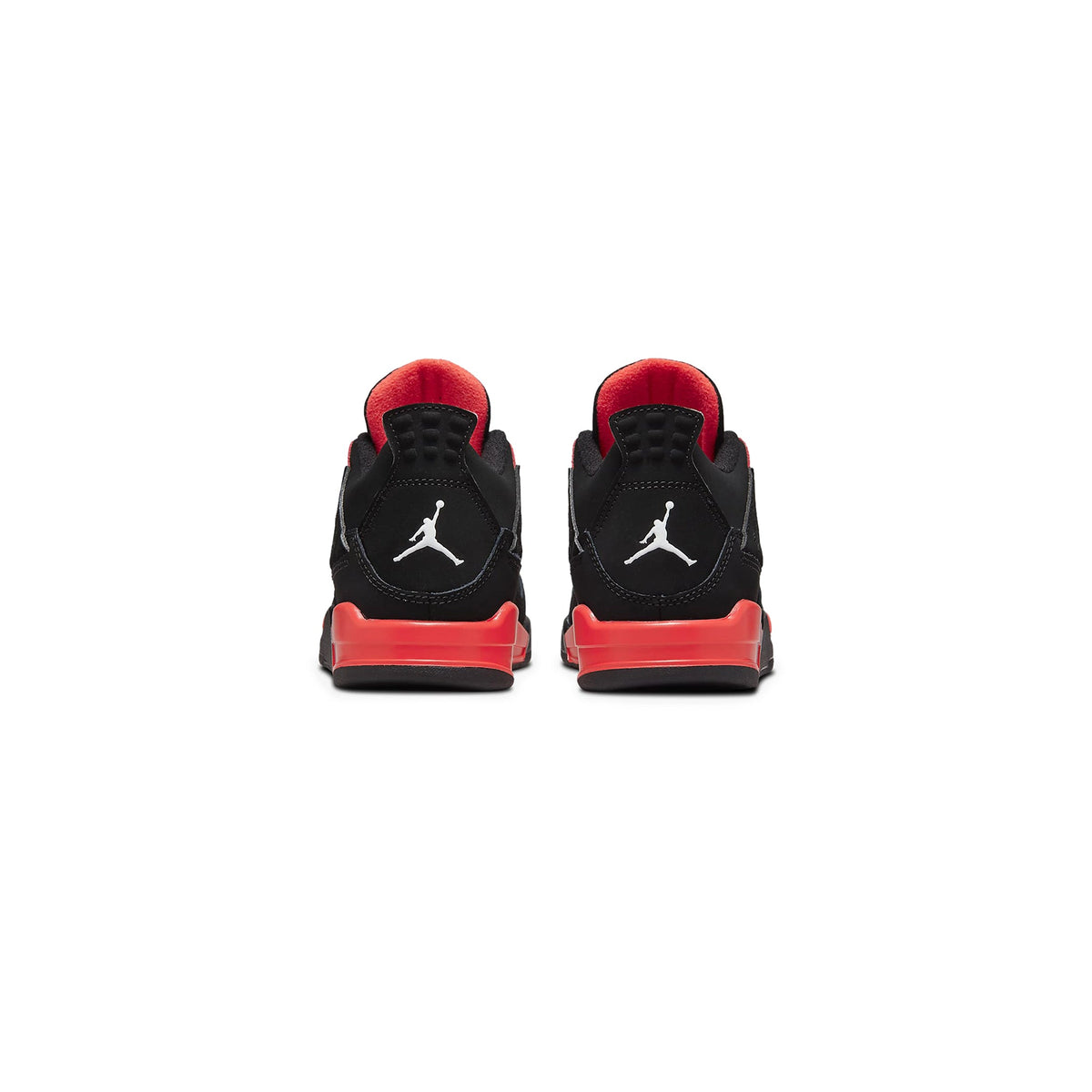 Air Jordan 4 Retro Red Thunder (PS) Sneakers - Black