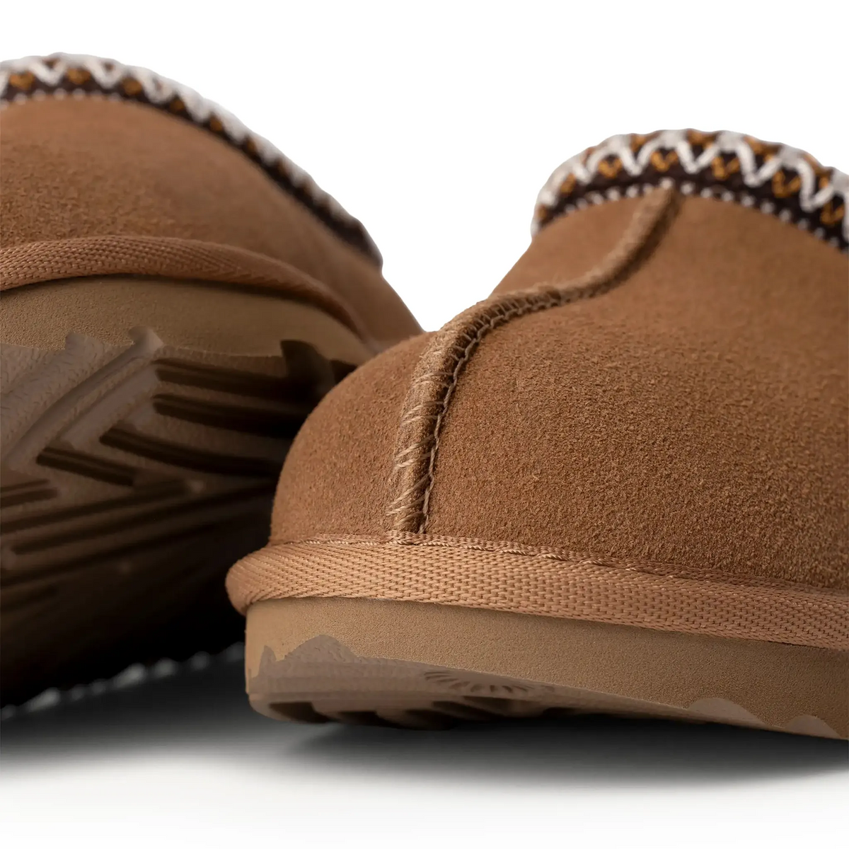 UGG Tasman II Kids Suede Chestnut Slippers - Brown